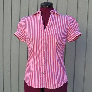 Express Design Studio Striped Button-up w/ collar